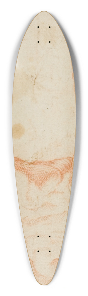 After Annibale Carracci - Satyr and Goat 39.3 inch art pintail longboard deck