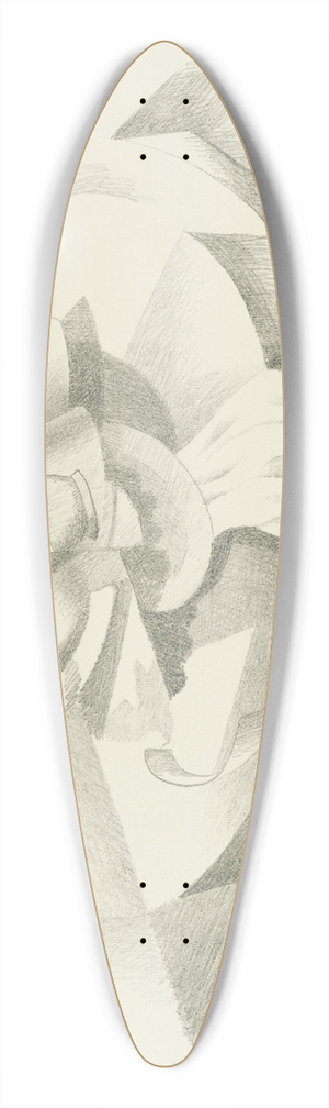 After Auguste Rodin - Abstract 39.3 inch art pintail longboard deck