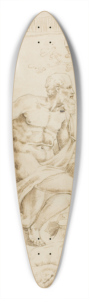 After Bartolommeo Passarotti - Saint Jerome 39.3 inch art pintail longboard deck