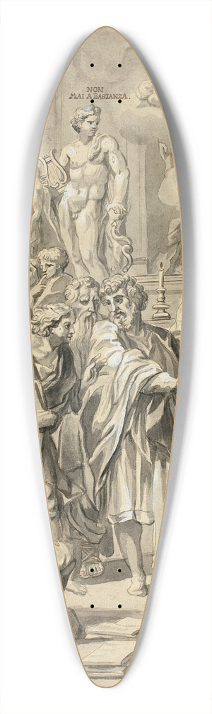 After Carlo Maratti - Allegorical Scene in Artists Studio 39.3 inch art pintail longboard deck
