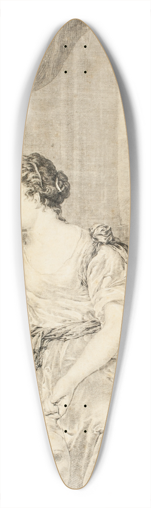 After Caspar Netscher - Portrait of Madame de Poullain 39.3 inch art pintail longboard deck