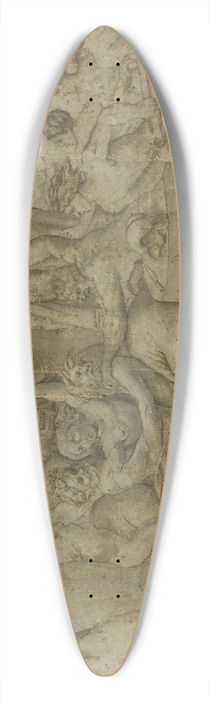 After Enea Vico - Battle of the Lapiths and Centaurs 39.3 inch art pintail longboard deck