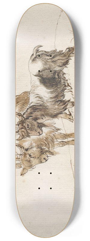 Barend Hendrik Thier - Twee geiten 8.25 inch art skate deck