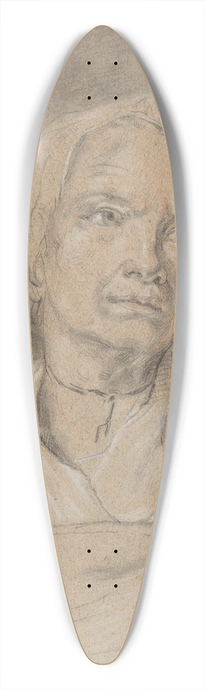 After Nicolas Bernard Lpici - Old Woman 39.3 inch art pintail longboard deck