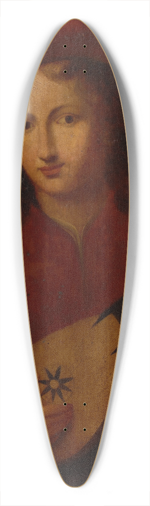 After Titian - Portrait of a Man with Mandolin 39.3 inch art pintail longboard deck