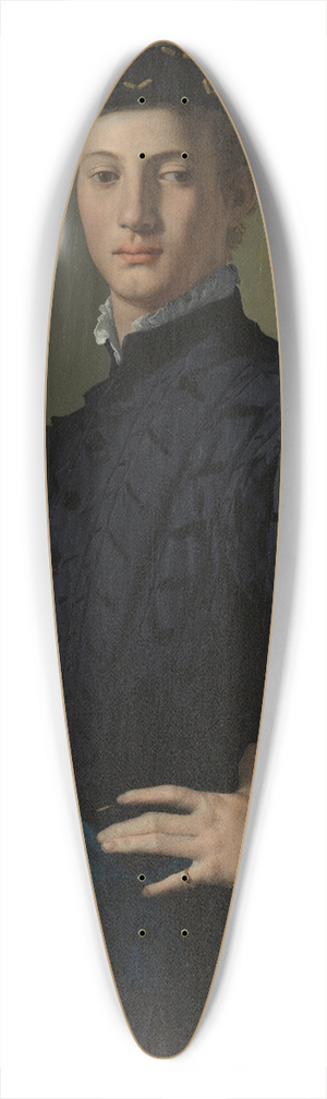 Agnolo Bronzino - Portrait of a Young Man 39.3 inch art pintail longboard deck