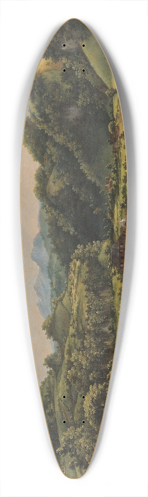 Agostino Brunias - View on the River Roseau, Dominica 39.3 inch art pintail longboard deck
