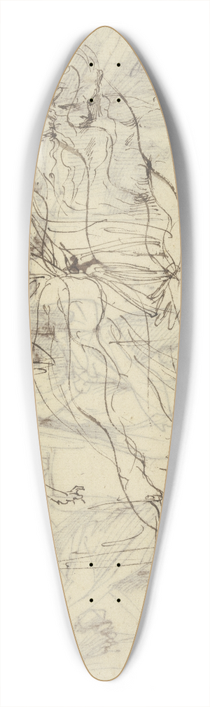 Agostino Carracci - Studien zu einem Heiligen Hieronymus 39.3 inch art pintail longboard deck