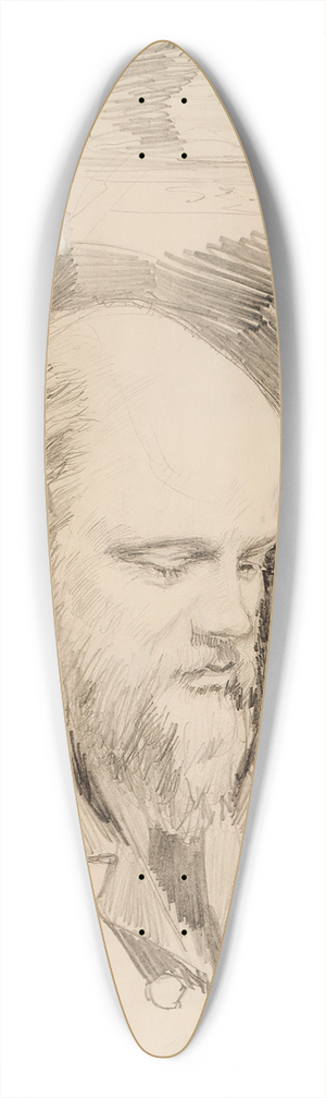 Akseli Gallen-Kallela - Daddy reading the Story of Mirza and Mirjam for Little Saima 39.3 inch art pintail longboard deck