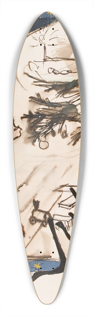 Akseli Gallen-Kallela - Ett Julminne, luonnos 39.3 inch art pintail longboard deck
