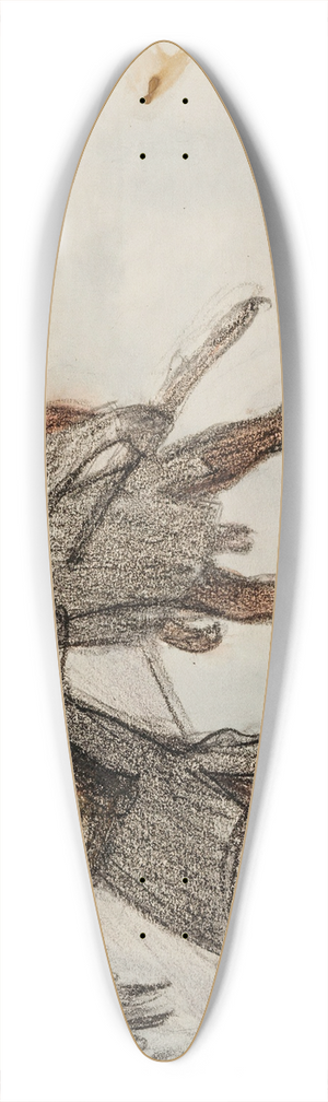 Akseli Gallen-Kallela - Flight from Impivaara 39.3 inch art pintail longboard deck