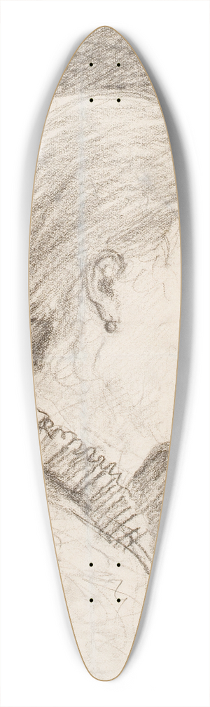 Akseli Gallen-Kallela - Head of a Girl (Gerda Ringbom, later Bergroth) 39.3 inch art pintail longboard deck