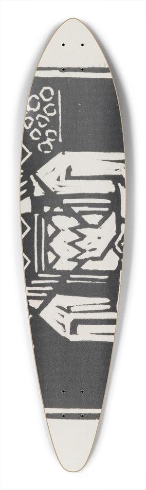 Akseli Gallen-Kallela - Koru-Kalevala, The Illustrated Kalevala, experiments for Poem I and II 39.3 inch art pintail longboard deck