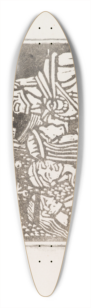 Akseli Gallen-Kallela - Koru-Kalevala, The Illustrated Kalevala, poem XI, sketch. 39.3 inch art pintail longboard deck
