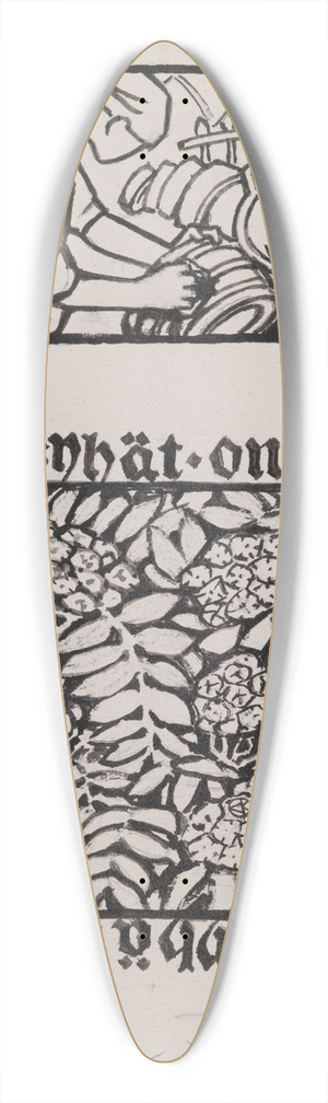 Akseli Gallen-Kallela - Koru-Kalevala, The Illustrated Kalevala; Poem XXIII opening vignette, end vignette. 39.3 inch art pintail longboard deck