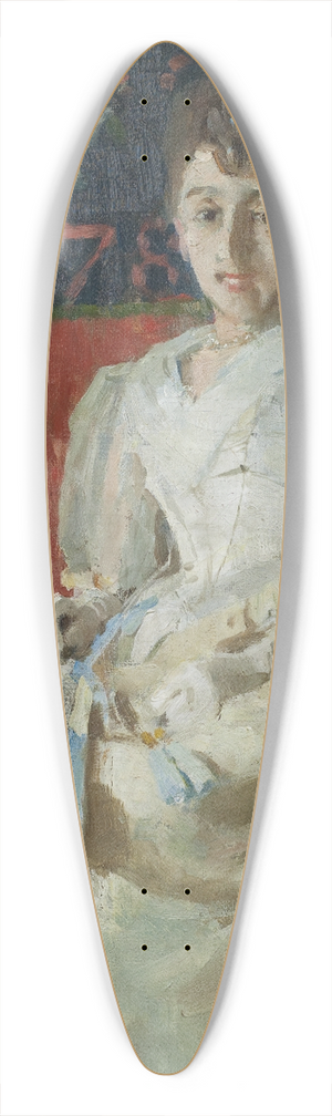 Akseli Gallen-Kallela - Woman on a Rooster Ryijy Rug 39.3 inch art pintail longboard deck