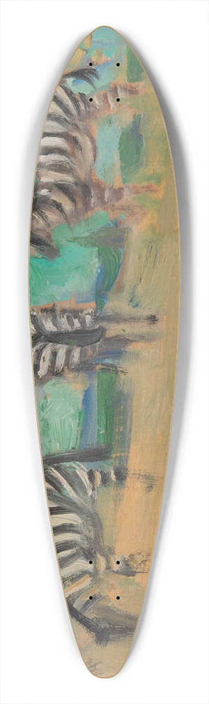 Akseli Gallen-Kallela - Zebras 39.3 inch art pintail longboard deck