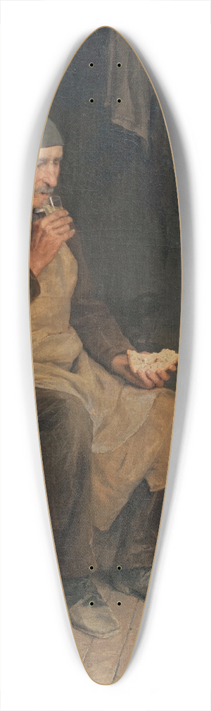 Albert Anker - Old Man Taking A Rest 39.3 inch art pintail longboard deck
