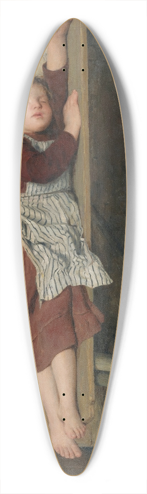 Albert Anker - Sleeping Girl On A Wooden Bench 39.3 inch art pintail longboard deck