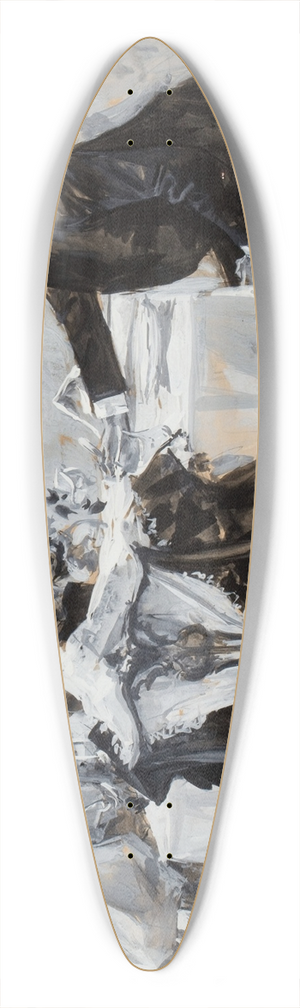 Albert Beck Wenzell - Man and Woman Dining 39.3 inch art pintail longboard deck