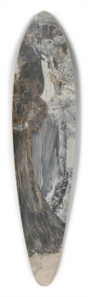 Albert Beck Wenzell - The Promenade 39.3 inch art pintail longboard deck
