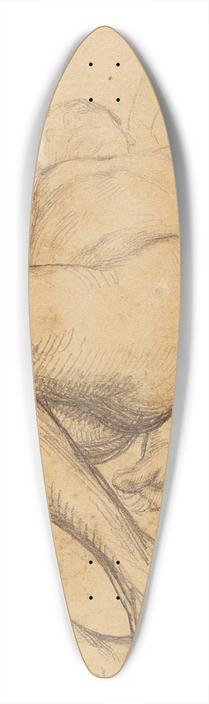 Albert Besnard - Etude de femme et fragment 39.3 inch art pintail longboard deck