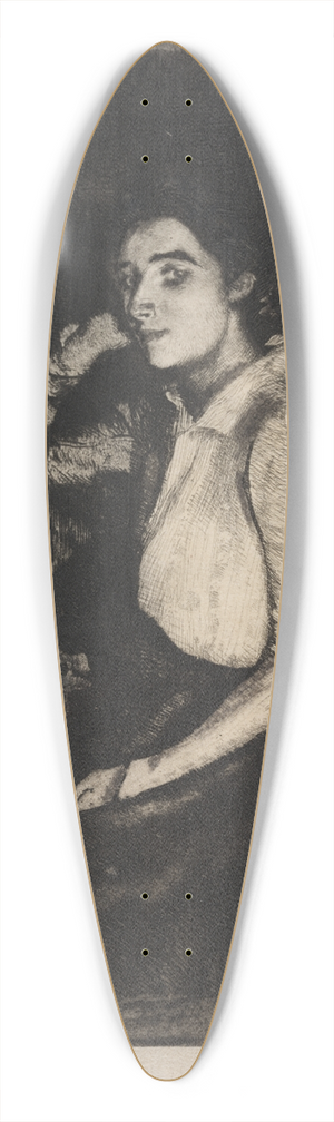 Albert Besnard - Le Biarotte 39.3 inch art pintail longboard deck