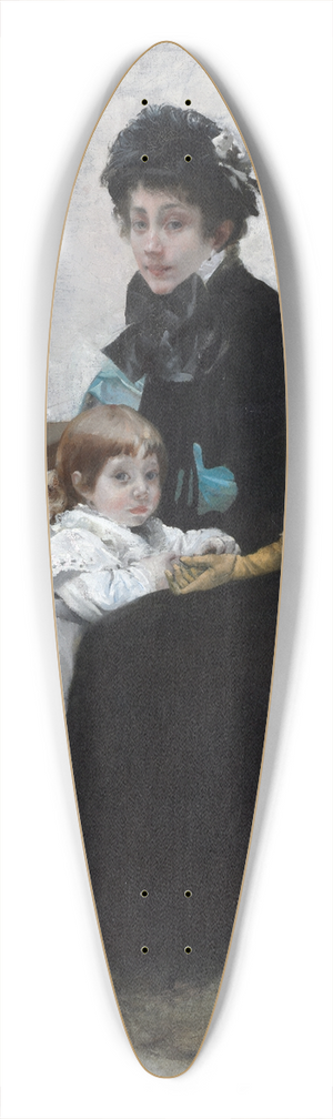 Albert Besnard - Madeleine Lerolle and Her Daughter Yvonne 39.3 inch art pintail longboard deck