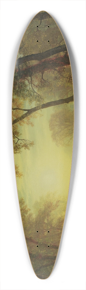Albert Bierstadt - Deer in a clearing, yosemite 39.3 inch art pintail longboard deck