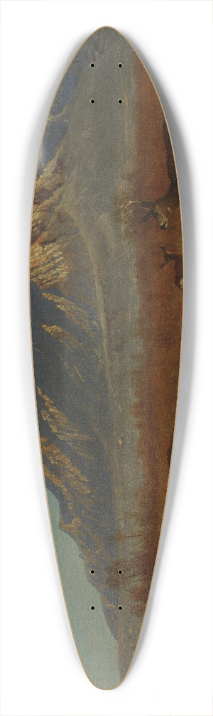 Albert Bierstadt - Deer in Mountain Home 39.3 inch art pintail longboard deck