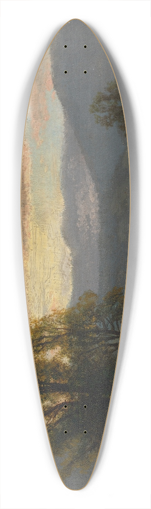 Albert Bierstadt - Landscape With Cattle 39.3 inch art pintail longboard deck