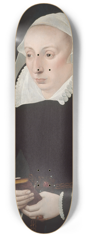 Barthel Bruyn the Younger - Portrait of a Woman with a Prayer Book 8.25 inch art skate deck