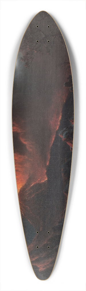 Albert Bierstadt - Mount Vesuvius at Midnight 39.3 inch art pintail longboard deck