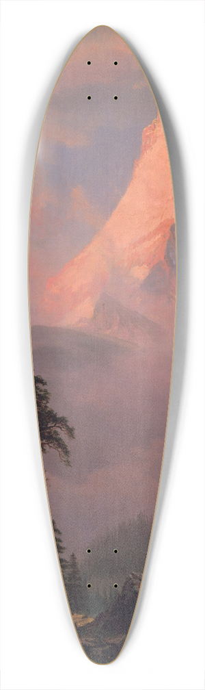 Albert Bierstadt - Sunrise on the Matterhorn 39.3 inch art pintail longboard deck