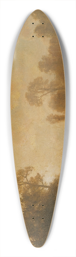 Albert Bierstadt - Twilight With Deer 39.3 inch art pintail longboard deck