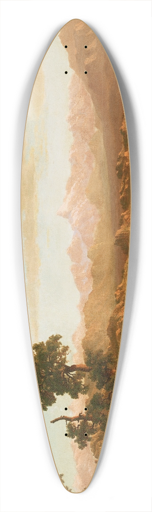 Albert Bierstadt - Wind River Country 39.3 inch art pintail longboard deck