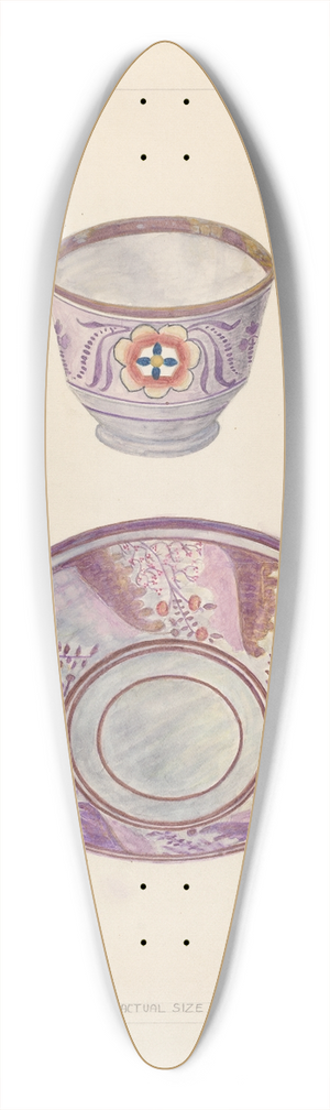 Albert Camilli - Cup and Saucer 39.3 inch art pintail longboard deck
