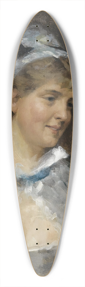 Albert Edelfelt - Au Bar 39.3 inch art pintail longboard deck