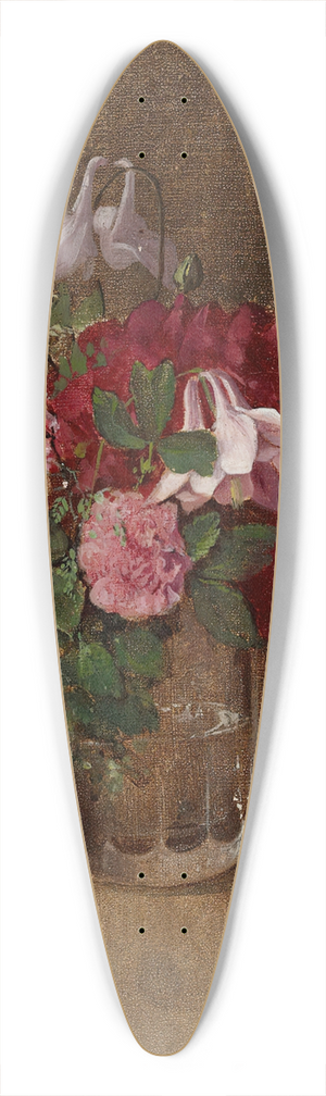 Albert Edelfelt - Flowers in a Glass 39.3 inch art pintail longboard deck