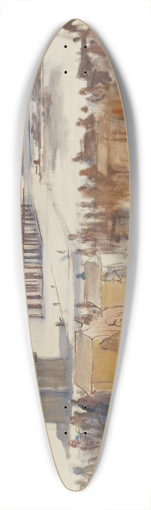 Albert Edelfelt - From the South Harbor 39.3 inch art pintail longboard deck
