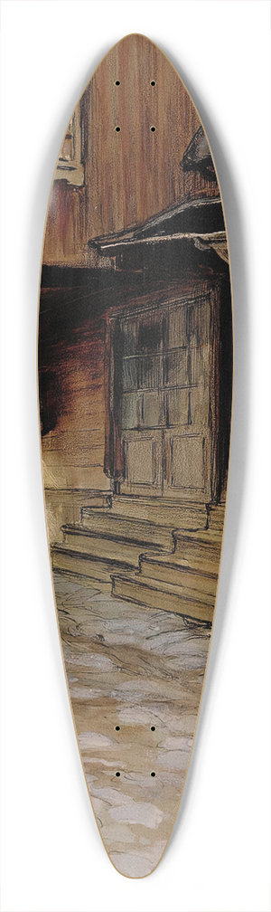 Albert Edelfelt - House in Porvoo 39.3 inch art pintail longboard deck