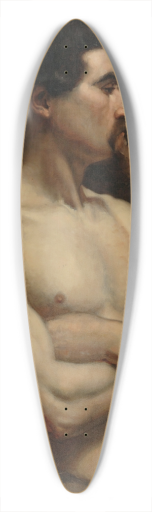 Albert Edelfelt - Male Model, Academy Study 39.3 inch art pintail longboard deck