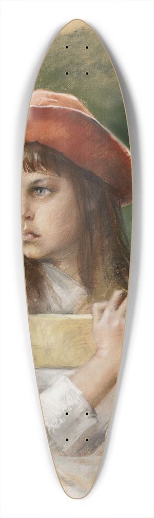 Albert Edelfelt - Portrait of the Artists Sister Berta Edelfelt 39.3 inch art pintail longboard deck
