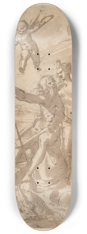 Bartholomaeus Spranger - Neptune and Amphitrite 8.25 inch art skate deck