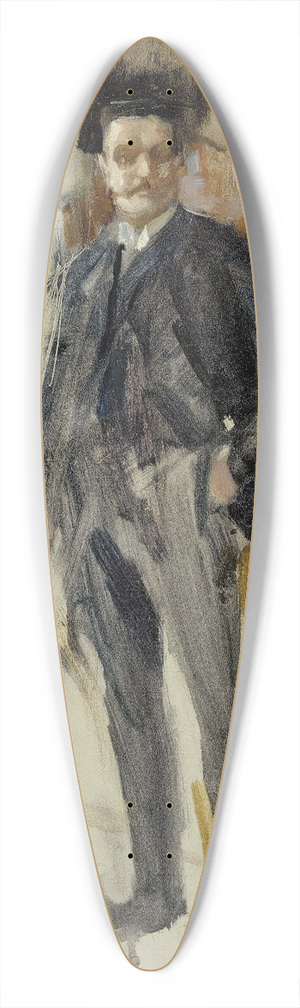 Albert Edelfelt - Self-Portrait, Sketch 39.3 inch art pintail longboard deck