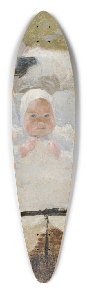 Albert Edelfelt - The Artists Son Erik In A Pram 39.3 inch art pintail longboard deck Albert Edelfelt - The Artists Son Erik In A Pram 39.3 inch art pintail longboard deck