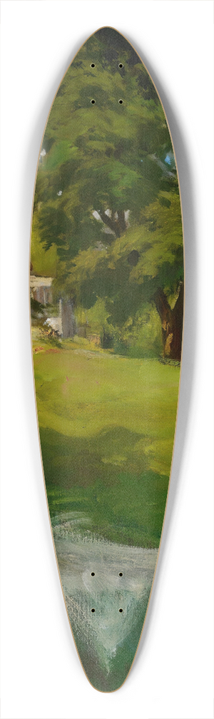 Albert Edelfelt - The Artists Summer Villa in Haikko from the Sea 39.3 inch art pintail longboard deck