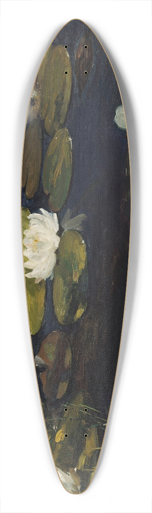 Albert Edelfelt - Water Lilies, Study for the Youth and a Mermaid 39.3 inch art pintail longboard deck
