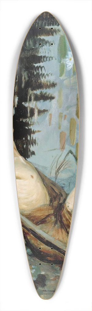 Albert Edelfelt - Youth And A Mermaid, Sketch 39.3 inch art pintail longboard deck Albert Edelfelt - Youth And A Mermaid, Sketch 39.3 inch art pintail longboard deck