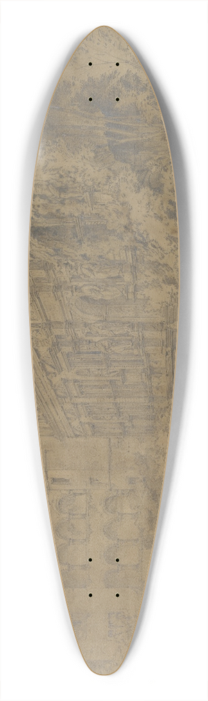 Albert Emil Kirchner - Heidelberg castle 39.3 inch art pintail longboard deck
